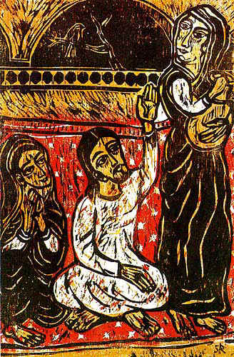 P. Solomon Raj - Batik: "Befreiung von sorgender Unruhe"
